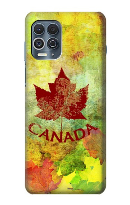 W2523 Canada Autumn Maple Leaf Hard Case and Leather Flip Case For Motorola Edge S