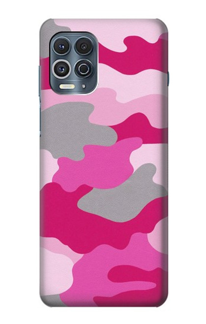 W2525 Pink Camo Camouflage Hard Case and Leather Flip Case For Motorola Edge S