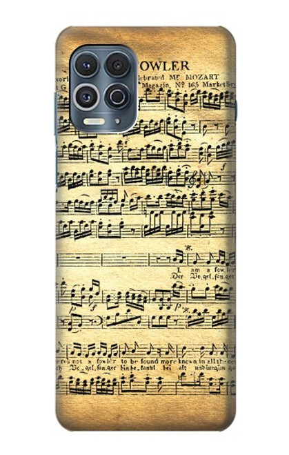 W2667 The Fowler Mozart Music Sheet Hard Case and Leather Flip Case For Motorola Edge S