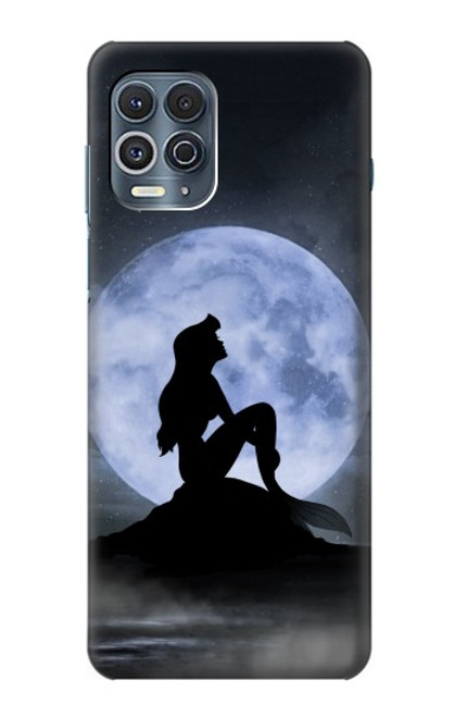 W2668 Mermaid Silhouette Moon Night Hard Case and Leather Flip Case For Motorola Edge S