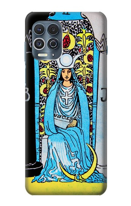 W2837 The High Priestess Vintage Tarot Card Hard Case and Leather Flip Case For Motorola Edge S