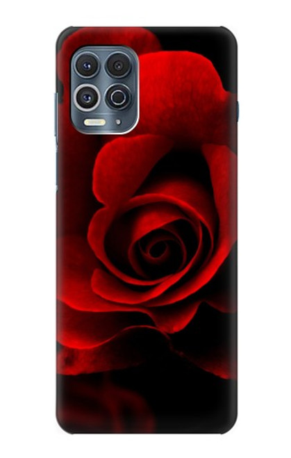 W2898 Red Rose Hard Case and Leather Flip Case For Motorola Edge S