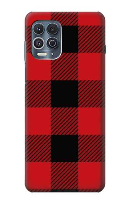 W2931 Red Buffalo Check Pattern Hard Case and Leather Flip Case For Motorola Edge S