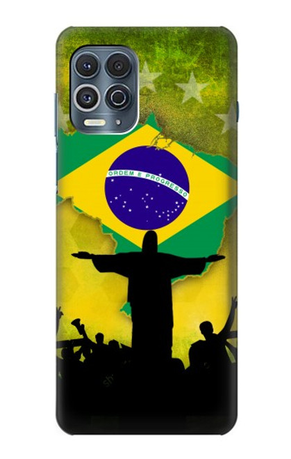 W2981 Brazil Football Soccer Hard Case and Leather Flip Case For Motorola Edge S