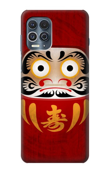 W3023 Japan Good Luck Daruma Doll Hard Case and Leather Flip Case For Motorola Edge S