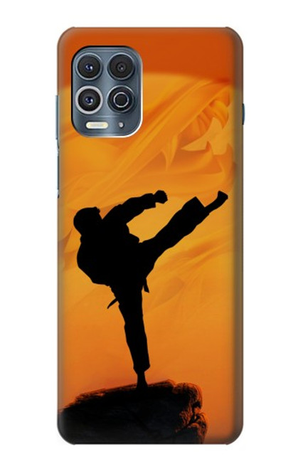 W3024 Kung Fu Karate Fighter Hard Case and Leather Flip Case For Motorola Edge S