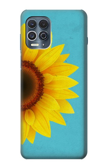 W3039 Vintage Sunflower Blue Hard Case and Leather Flip Case For Motorola Edge S