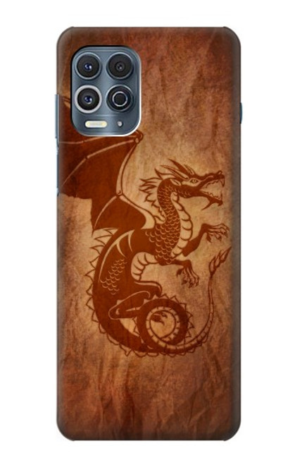 W3086 Red Dragon Tattoo Hard Case and Leather Flip Case For Motorola Edge S