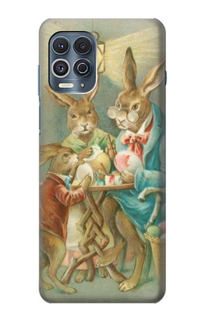 W3164 Easter Rabbit Family Hard Case and Leather Flip Case For Motorola Edge S