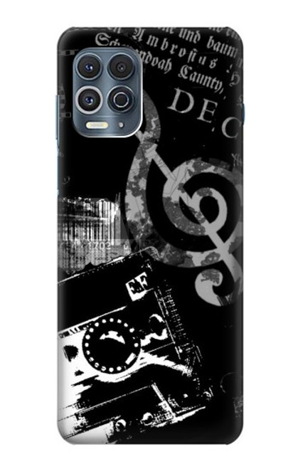 W3197 Music Cassette Note Hard Case and Leather Flip Case For Motorola Edge S
