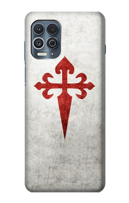 W3200 Order of Santiago Cross of Saint James Hard Case and Leather Flip Case For Motorola Edge S