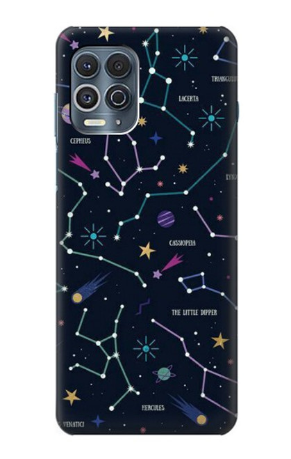 W3220 Star Map Zodiac Constellations Hard Case and Leather Flip Case For Motorola Edge S