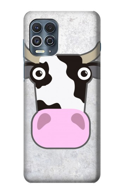 W3257 Cow Cartoon Hard Case and Leather Flip Case For Motorola Edge S