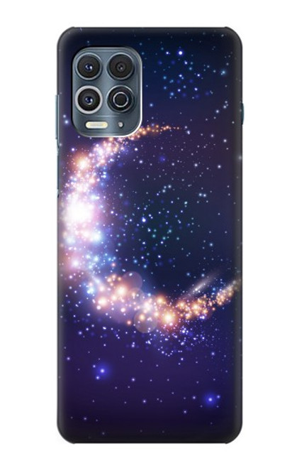 W3324 Crescent Moon Galaxy Hard Case and Leather Flip Case For Motorola Edge S