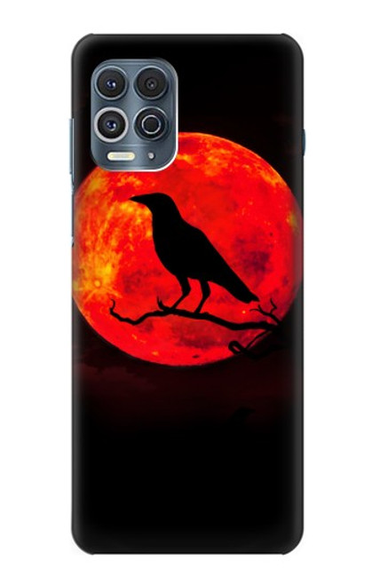 W3328 Crow Red Moon Hard Case and Leather Flip Case For Motorola Edge S