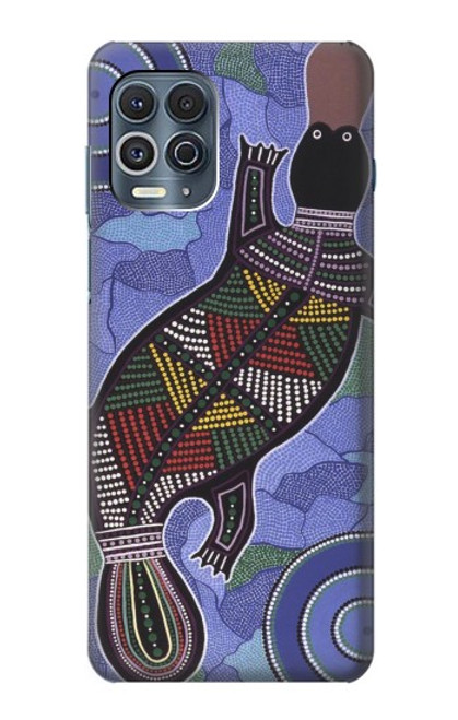 W3387 Platypus Australian Aboriginal Art Hard Case and Leather Flip Case For Motorola Edge S