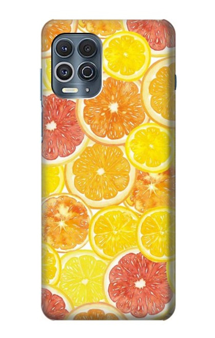 W3408 Lemon Hard Case and Leather Flip Case For Motorola Edge S