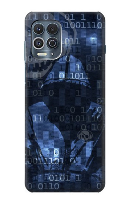 W3431 Digital Code Cyber Hacker Hard Case and Leather Flip Case For Motorola Edge S