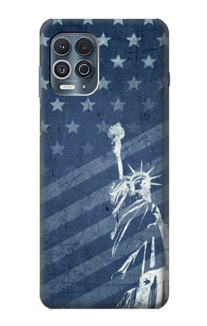 W3450 US Flag Liberty Statue Hard Case and Leather Flip Case For Motorola Edge S