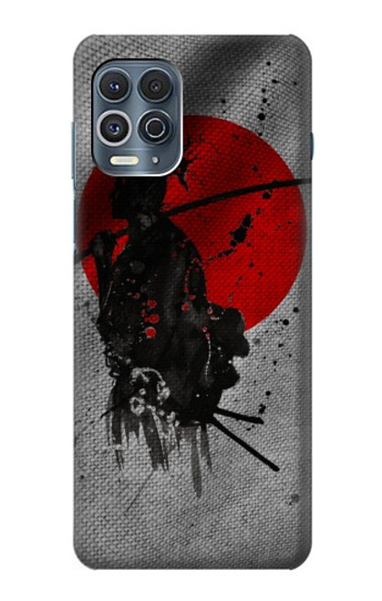 W3517 Japan Flag Samurai Hard Case and Leather Flip Case For Motorola Edge S