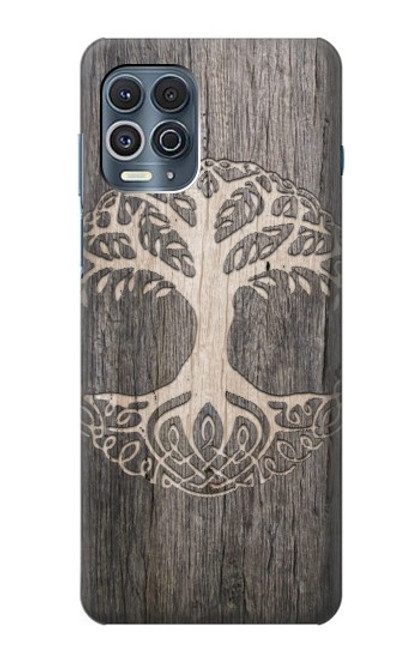 W3591 Viking Tree of Life Symbol Hard Case and Leather Flip Case For Motorola Edge S