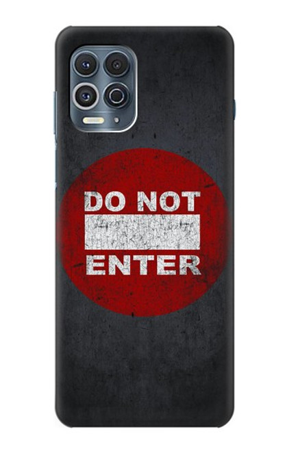 W3683 Do Not Enter Hard Case and Leather Flip Case For Motorola Edge S