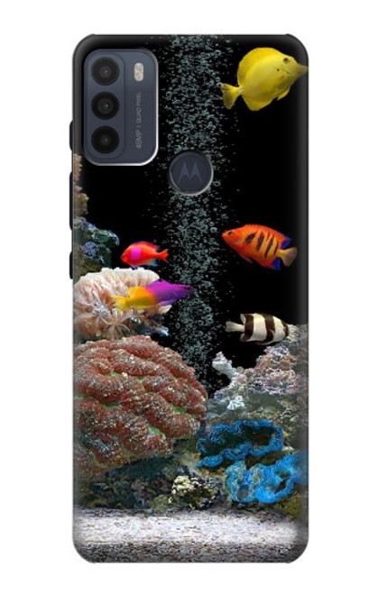 W0226 Aquarium Hard Case and Leather Flip Case For Motorola Moto G50