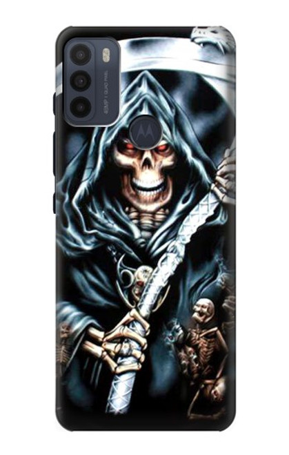 W0295 Grim Reaper Hard Case and Leather Flip Case For Motorola Moto G50