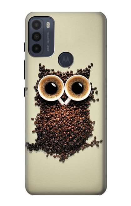 W0360 Coffee Owl Hard Case and Leather Flip Case For Motorola Moto G50