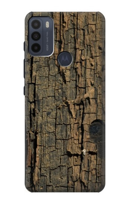 W0598 Wood Graphic Printed Hard Case and Leather Flip Case For Motorola Moto G50