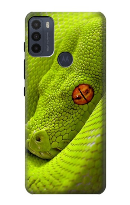 W0785 Green Snake Hard Case and Leather Flip Case For Motorola Moto G50