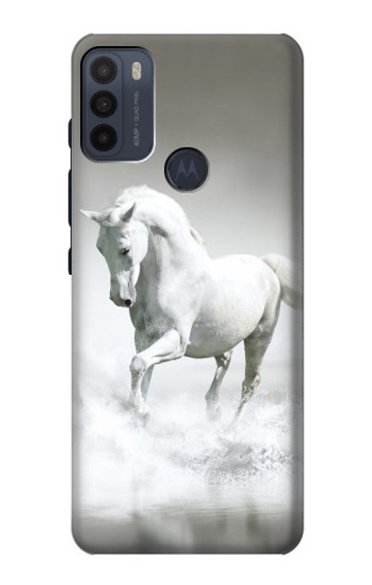 W0932 White Horse Hard Case and Leather Flip Case For Motorola Moto G50