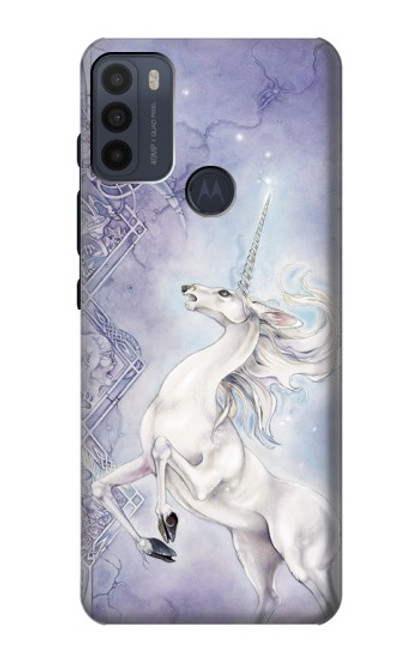 W1134 White Horse Unicorn Hard Case and Leather Flip Case For Motorola Moto G50