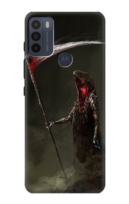 W1319 Grim Reaper Death Scythe Hard Case and Leather Flip Case For Motorola Moto G50