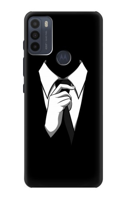 W1591 Anonymous Man in Black Suit Hard Case and Leather Flip Case For Motorola Moto G50