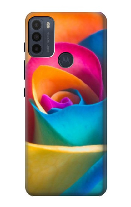 W1671 Rainbow Colorful Rose Hard Case and Leather Flip Case For Motorola Moto G50