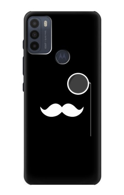 W1946 Sir Mustache Minimalism Hard Case and Leather Flip Case For Motorola Moto G50