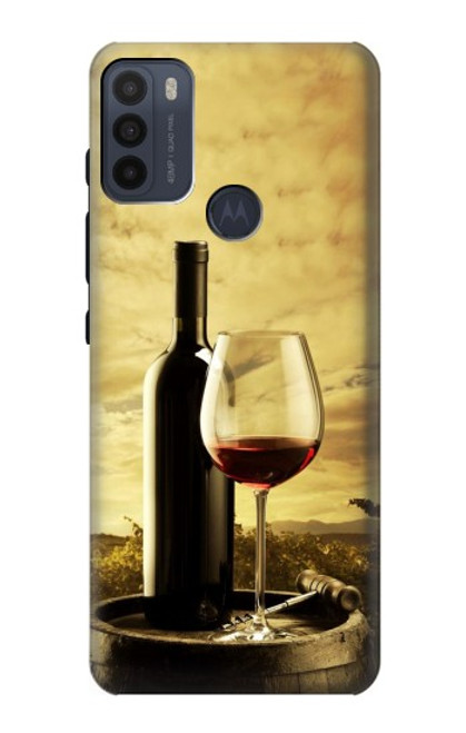 W2042 A Grape Vineyard Grapes Bottle Red Wine Hard Case and Leather Flip Case For Motorola Moto G50