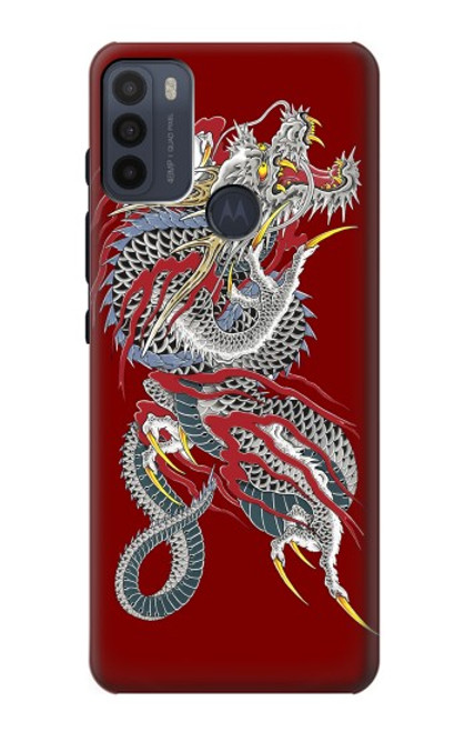 W2104 Yakuza Dragon Tattoo Hard Case and Leather Flip Case For Motorola Moto G50