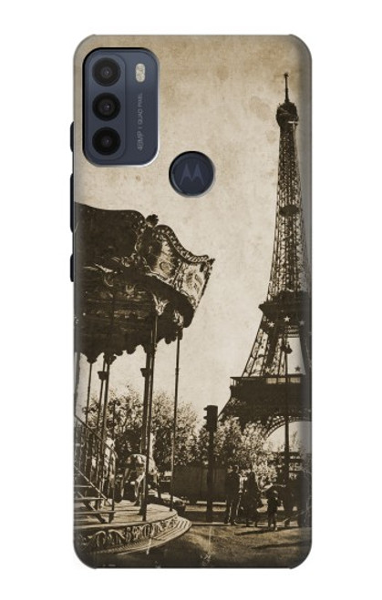 W2174 Eiffel Tower Vintage Paris Hard Case and Leather Flip Case For Motorola Moto G50