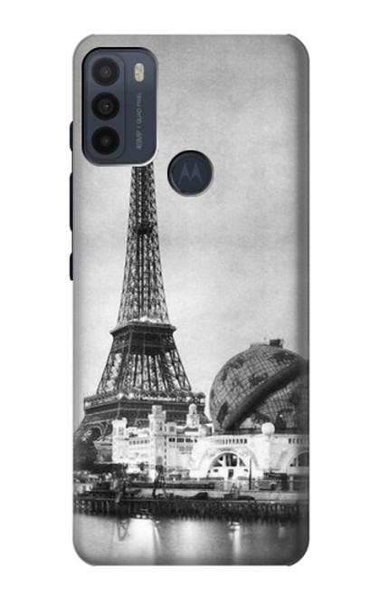 W2350 Old Paris Eiffel Tower Hard Case and Leather Flip Case For Motorola Moto G50