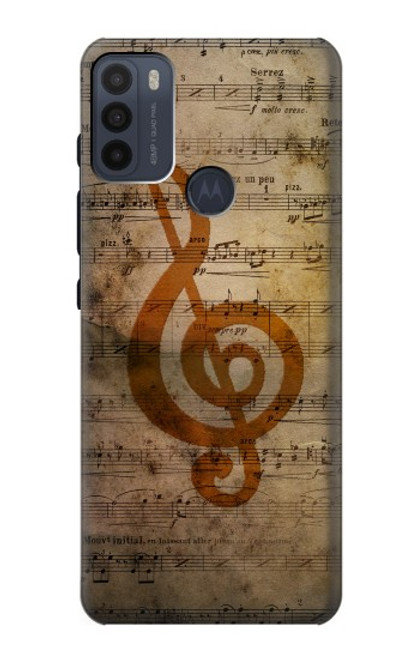 W2368 Sheet Music Notes Hard Case and Leather Flip Case For Motorola Moto G50