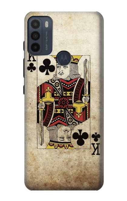 W2528 Poker King Card Hard Case and Leather Flip Case For Motorola Moto G50