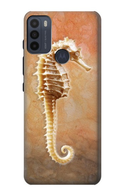 W2674 Seahorse Skeleton Fossil Hard Case and Leather Flip Case For Motorola Moto G50