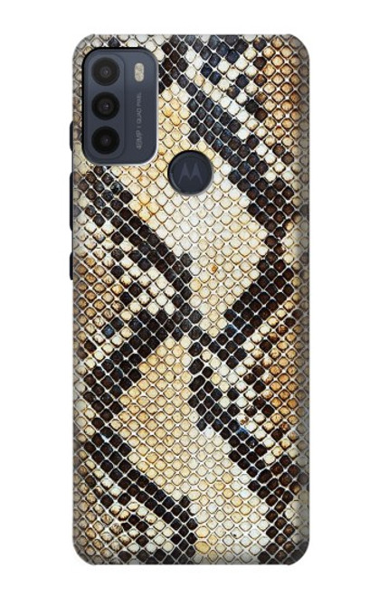 W2703 Snake Skin Texture Graphic Printed Hard Case and Leather Flip Case For Motorola Moto G50