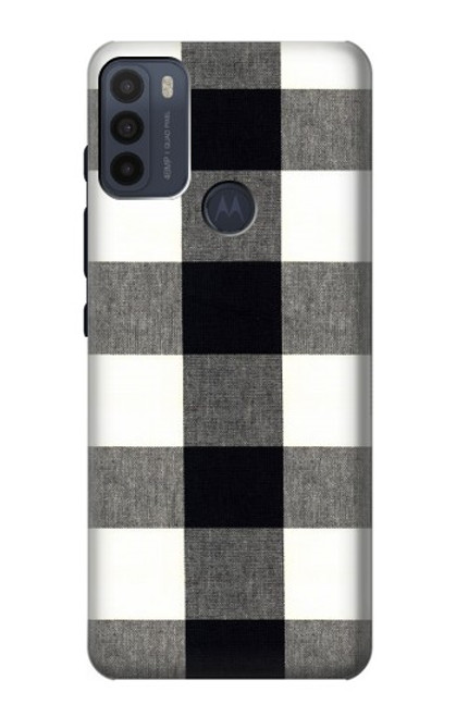 W2842 Black and White Buffalo Check Pattern Hard Case and Leather Flip Case For Motorola Moto G50