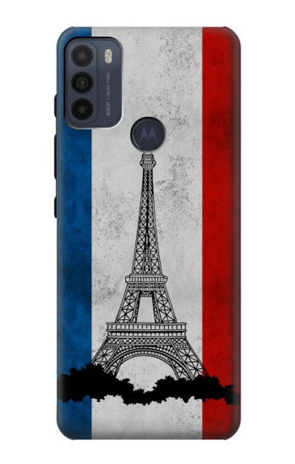 W2859 Vintage France Flag Eiffel Tower Hard Case and Leather Flip Case For Motorola Moto G50