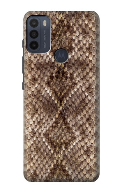 W2875 Rattle Snake Skin Graphic Printed Hard Case and Leather Flip Case For Motorola Moto G50