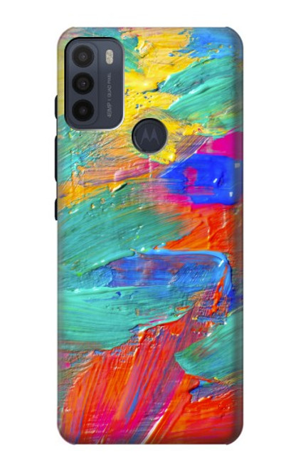 W2942 Brush Stroke Painting Hard Case and Leather Flip Case For Motorola Moto G50