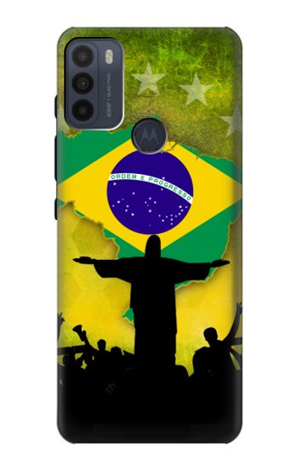 W2981 Brazil Football Soccer Hard Case and Leather Flip Case For Motorola Moto G50